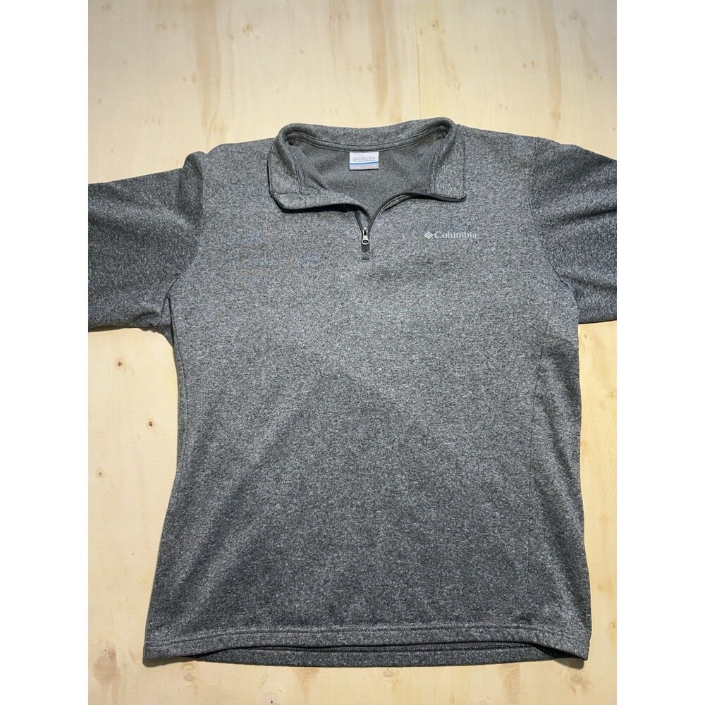Columbia Men’s Medium Gray Quarter Zip Sweater Weather Fleece Pullover Jacket - Picture 3 of 9